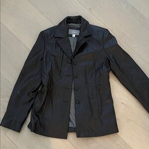 Brown lamb leather jacket